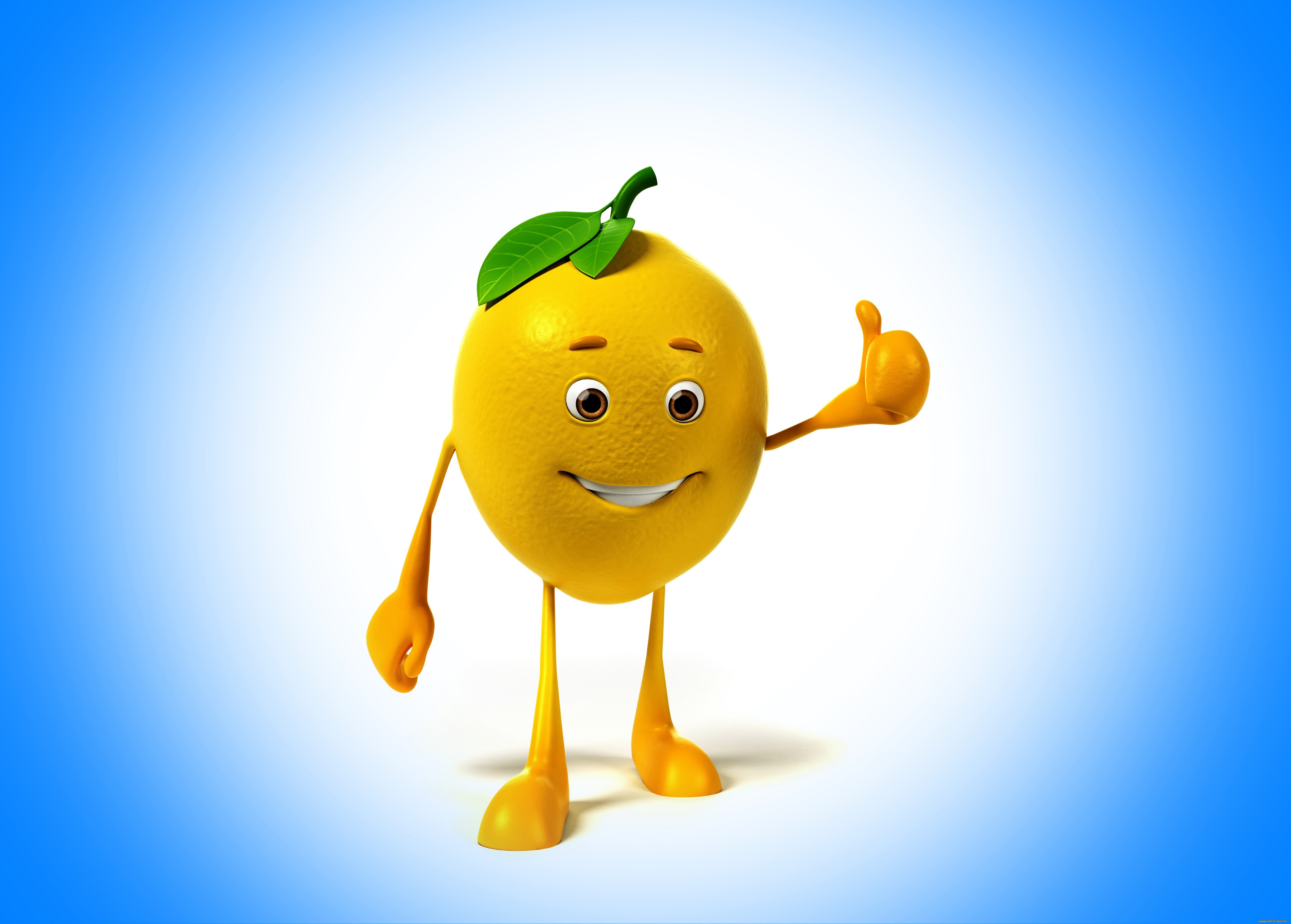3 ,  , humor, , , class, eyes, smile, , , , , 3d, blue, background, lemon